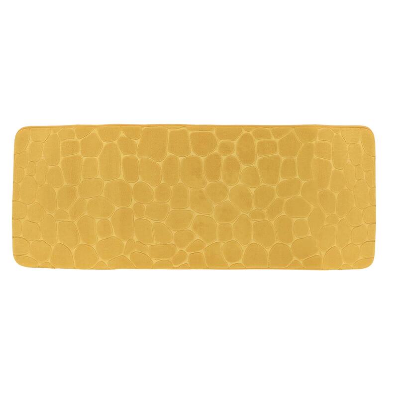 Memory Foam Runner Bath Mat Pebble Design 48x18