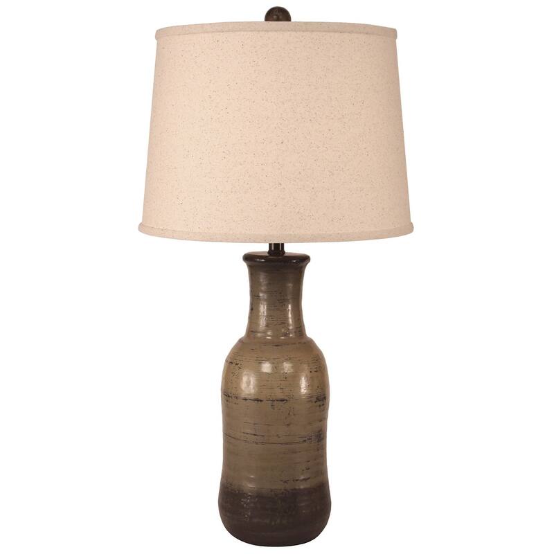 Casual Faux Clay Jug Table Lamp - Earthstone