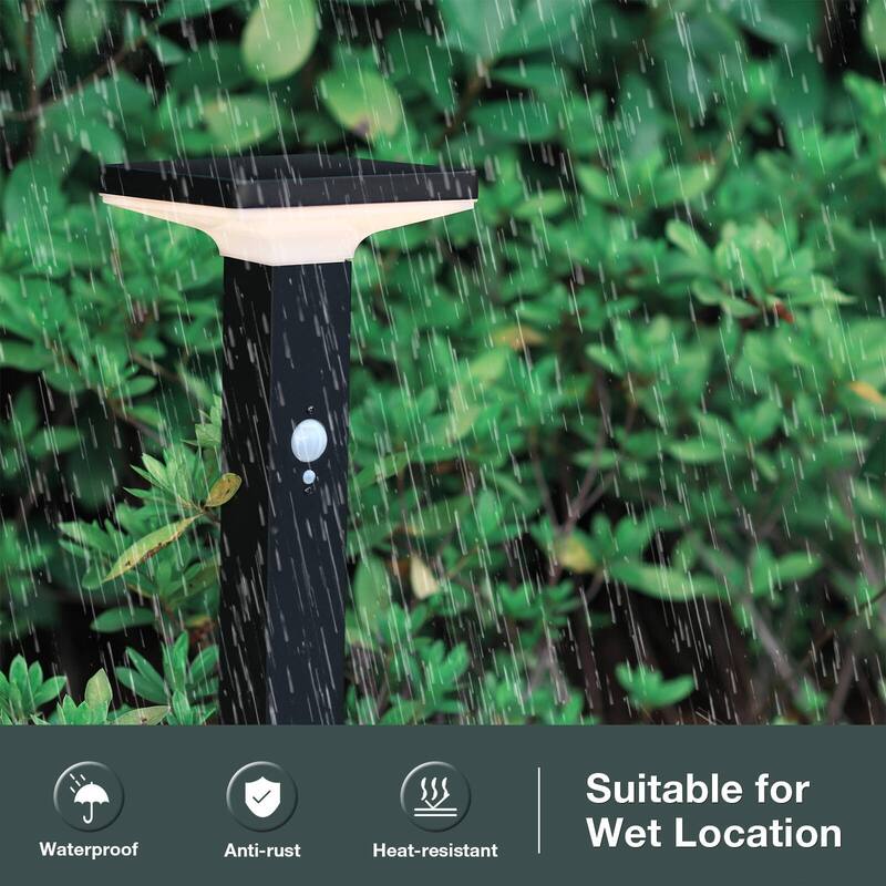 Inowel Solar Outdoor Light Pathway Garden Dusk to Dawn with Stake 2218 - 2218-600-BLACK - 2218-600-BLACK