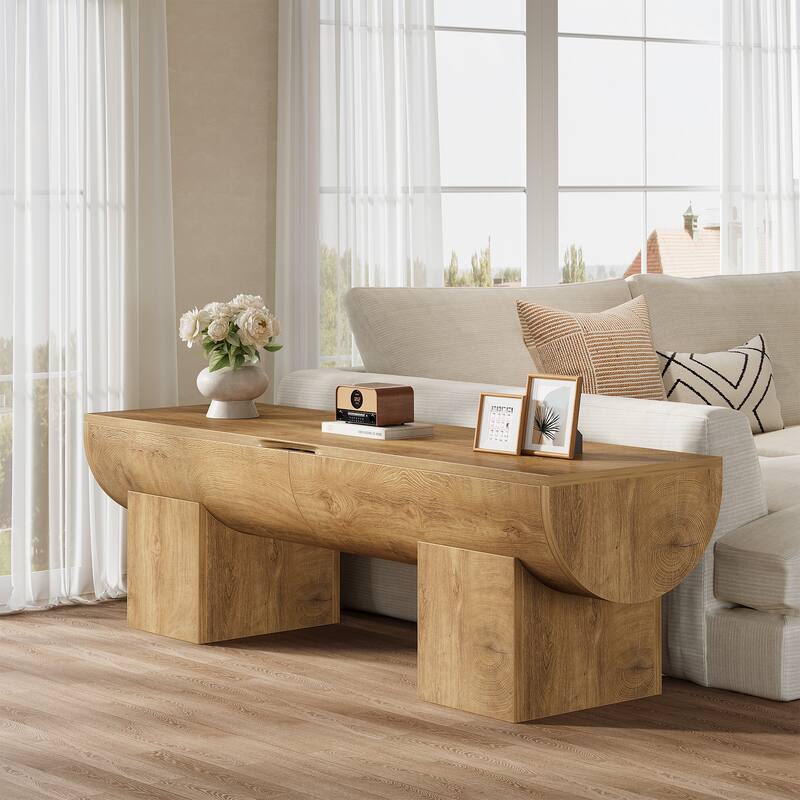 55" Entryway Bench with Flip-Top Storage and 2 Safety Hinges