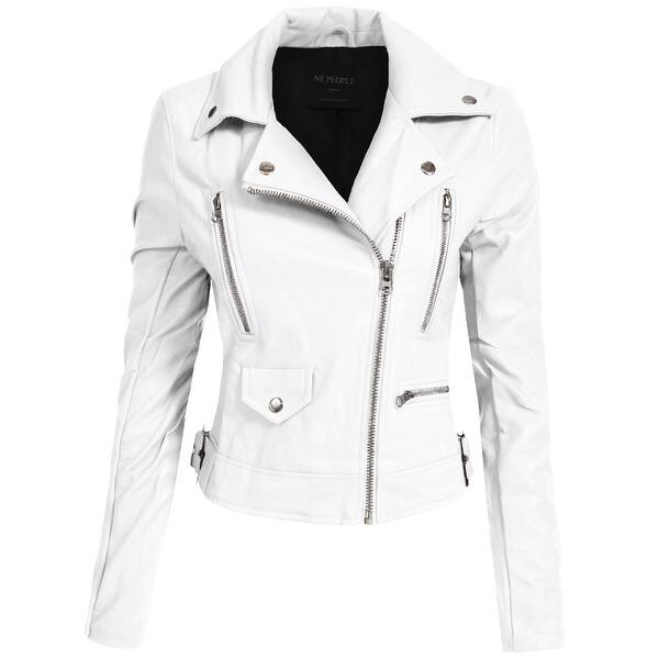 Ne People Women S Fitted Faux Leather Jacket Newj138 Overstock 19217104