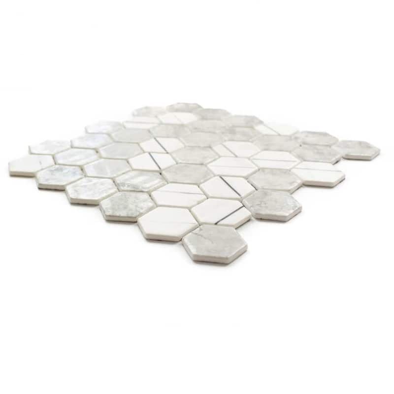 Eterna Hex 2x2 Glass Hexagon Mosaic Tile - Floor, Wall, Backsplash