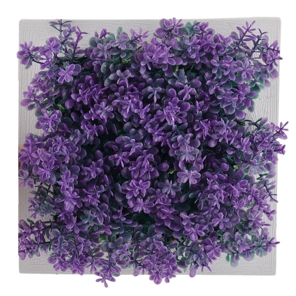 Party Plastic Flower Shaped Simulated Artificial Plant Decor Frame 15cm x 15cm