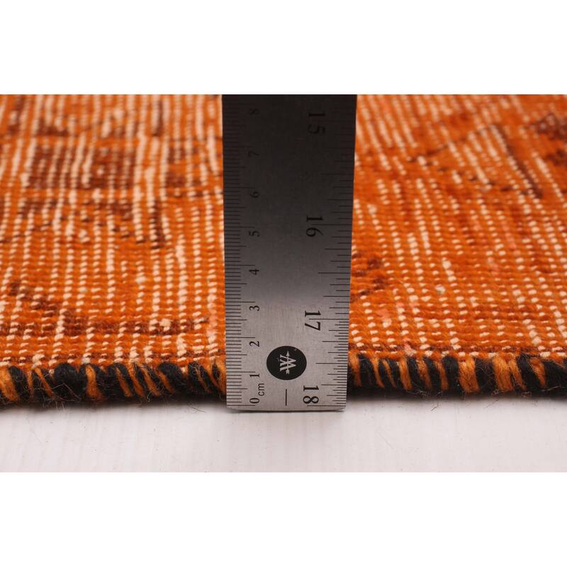 ECARPETGALLERY Hand-knotted Color Transition Burnt Orange Wool Rug - 9'0 x 12'4