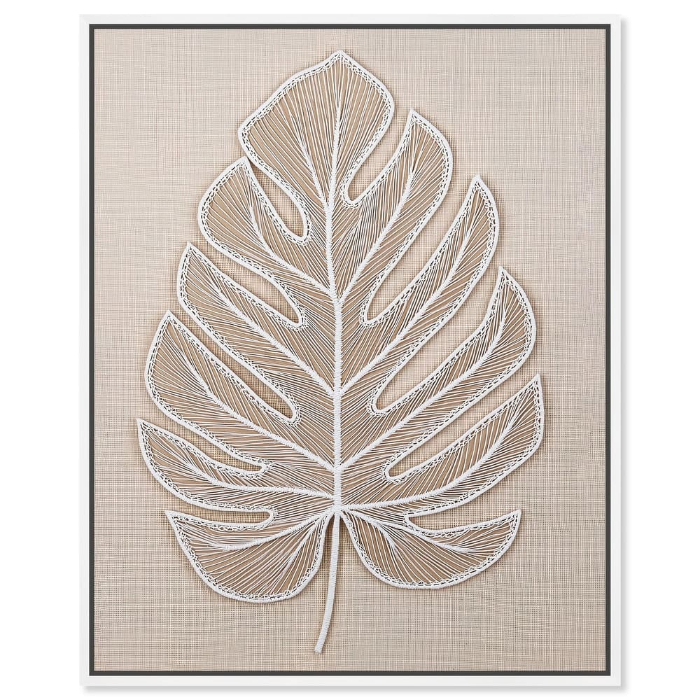 Linen Leaf II Canvas by Art Remedy