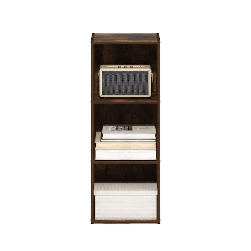 Furinno Pasir 3-Tier No Tool Assembly Open Shelf Bookcase