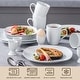 preview thumbnail 17 of 65, VEWEET 20-Piece White Porcelain Dinnerware Set (Service for 4)
