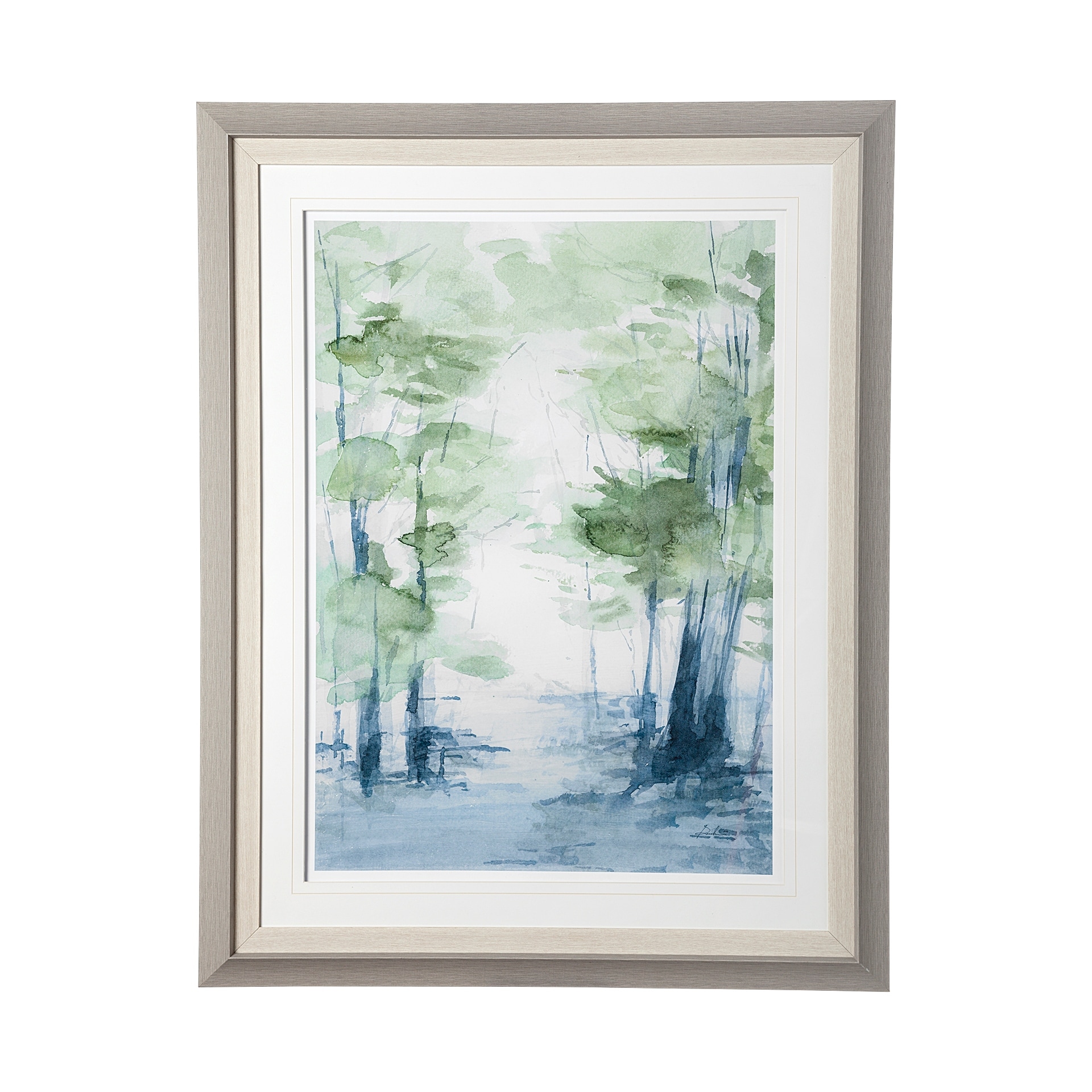 Forest Dew I by Mercana Studio a Hand Embellished Textured Framed Art Print Matted under Glass