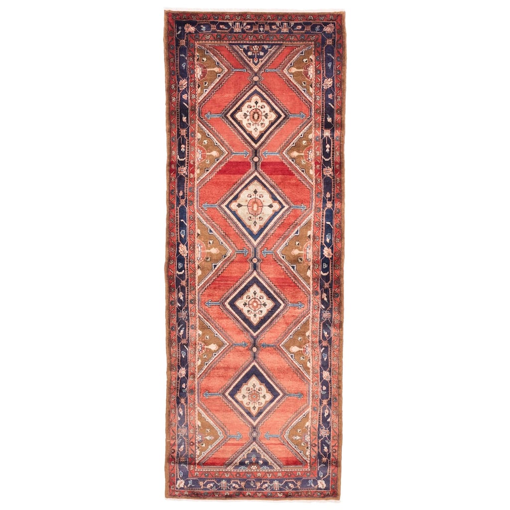 ECARPETGALLERY Hand-knotted Konya Anatolian Dark Copper Wool Rug - 3'6 x 9'9