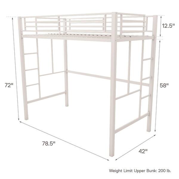 Your Zone Brittain Twin Metal Loft Bed Bed Bath & Beyond 39188309