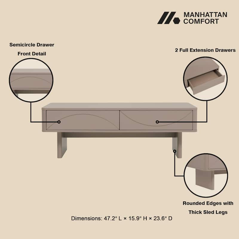 Manhattan Comfort Ella 47" Coffee Table
