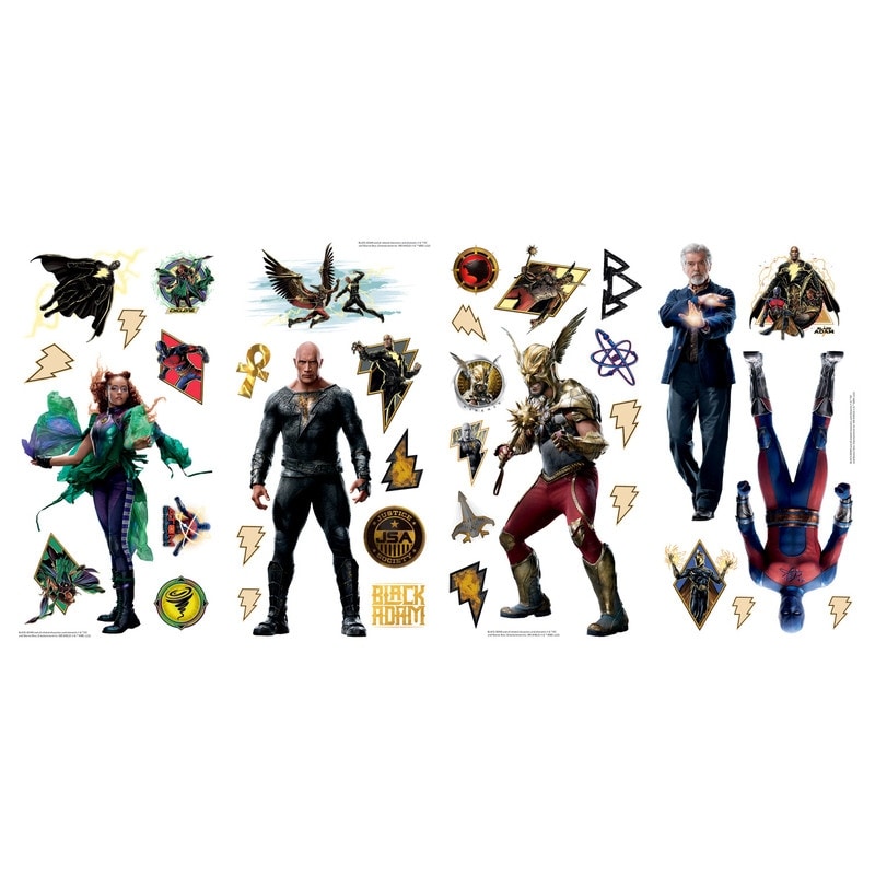 Black Adam Peel and Stick Wall Decals by RoomMates