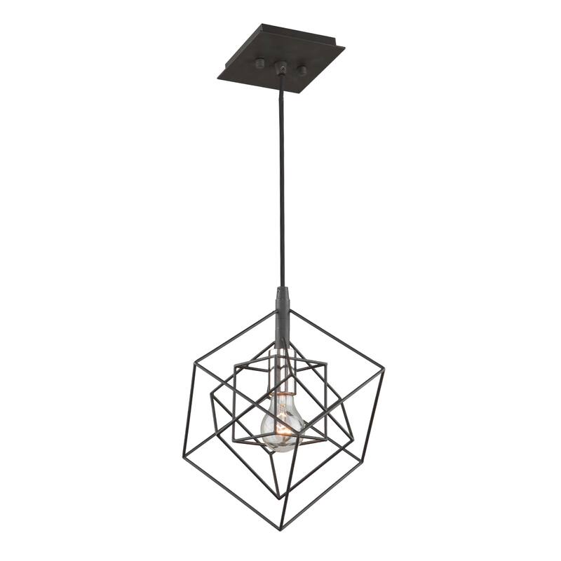 Artcraft Artistry - 1-Light Pendant - Matte Black/Polished Nickel