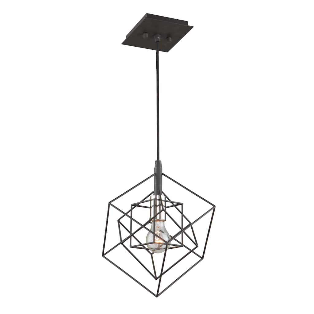 Artcraft Artistry - 1-Light Pendant - Matte Black/Polished Nickel