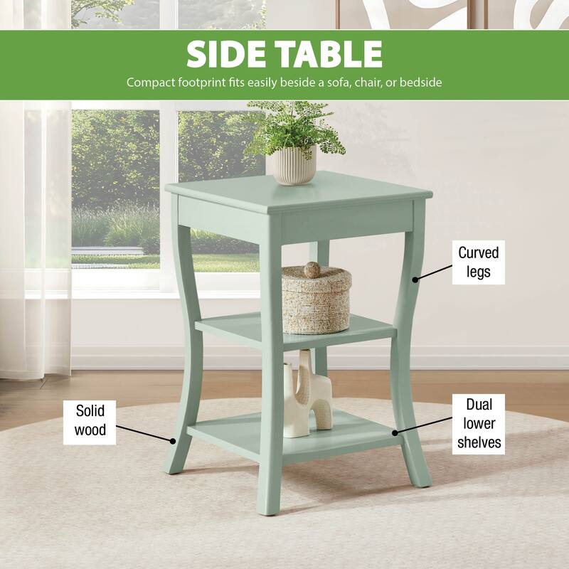 Golden Side Square Table