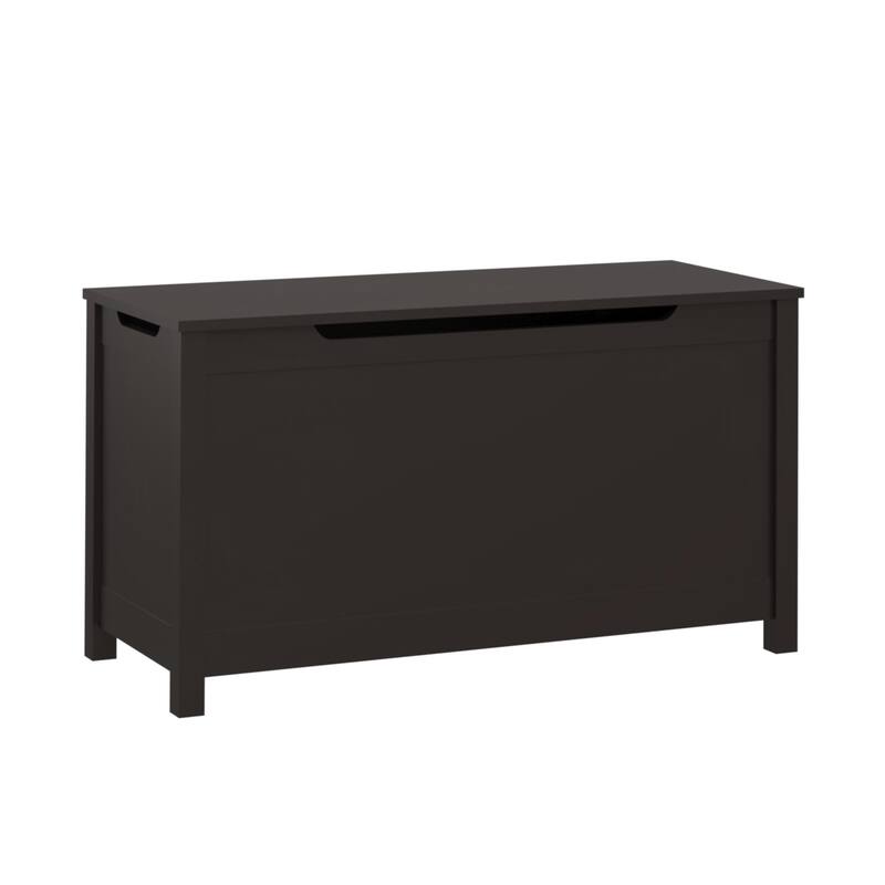 Kids Wooden Toy Box Storage with Safety Hinged Lid