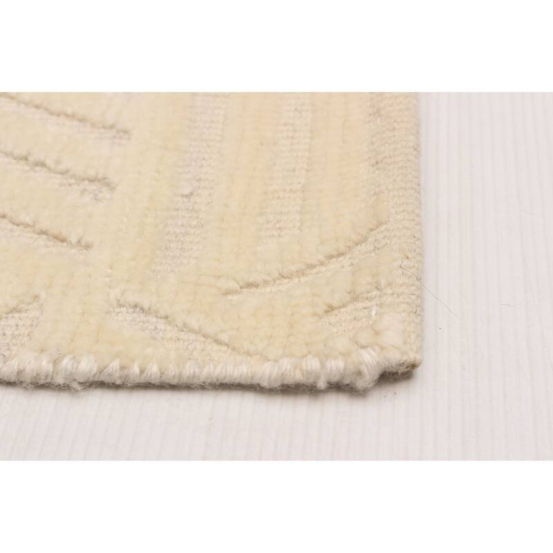 ECARPETGALLERY Hand-knotted Tangier Cream Wool Rug - 7'10 x 9'10