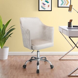 Edris Champagne and Chrome Swivel Office Chair Bed Bath Beyond