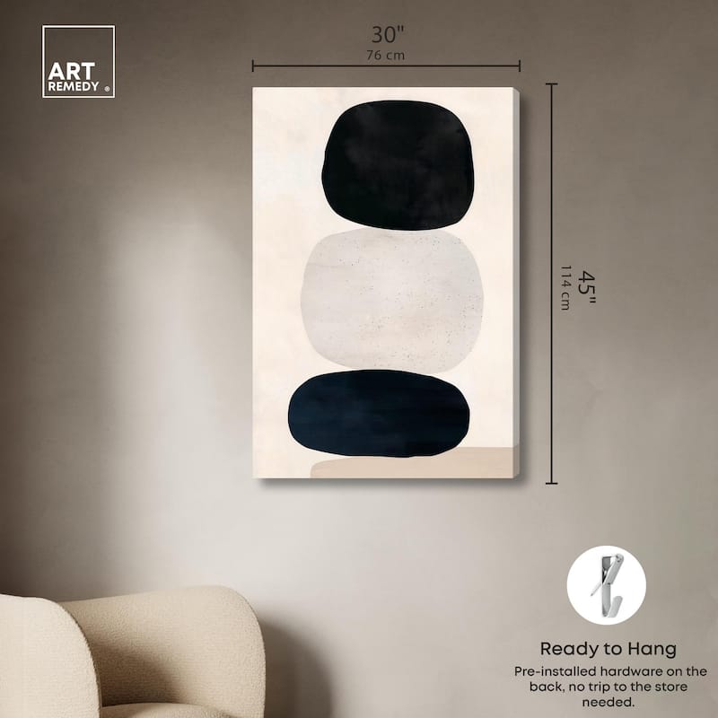 Pebble Pillars I Canvas by Art Remedy, Gallery Wrapped