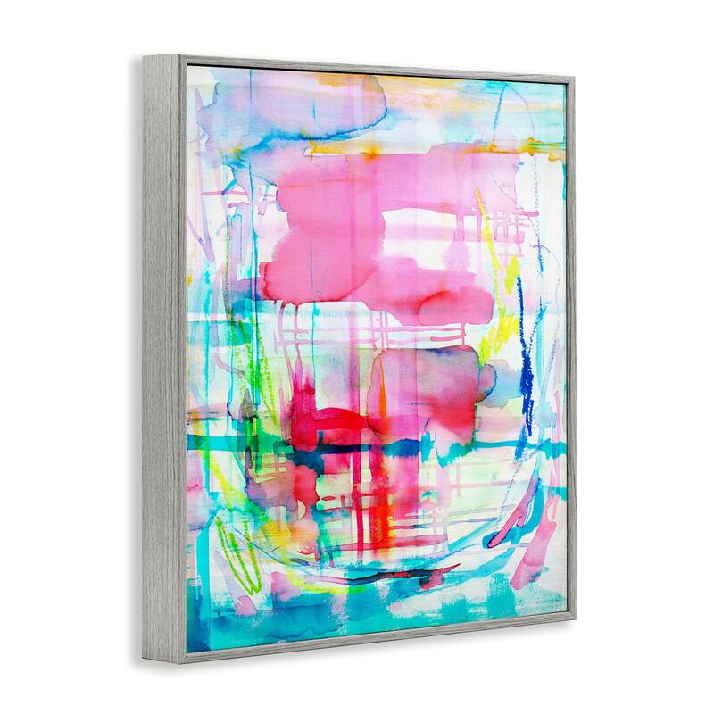 Stupell Vivid Watercolor Abstraction Framed Giclee Art Design By Gemma Bardot