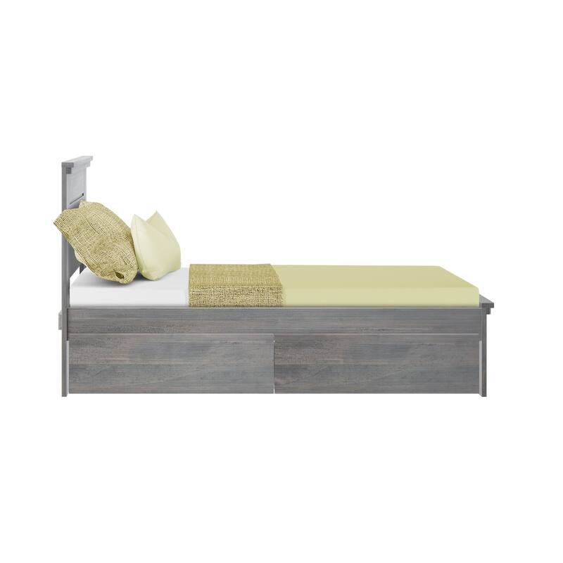 Max and Lily Farmhouse Twin Bed with Panel Headboard and Storage Drawers
