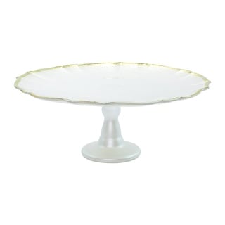 viva by VIETRI Baroque Glass White Cake Stand