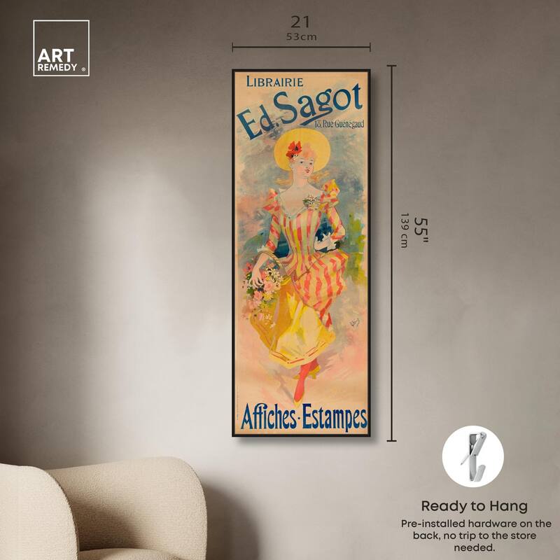 Bookstore Ed Sagot Panoramic Canvas by Art Remedy