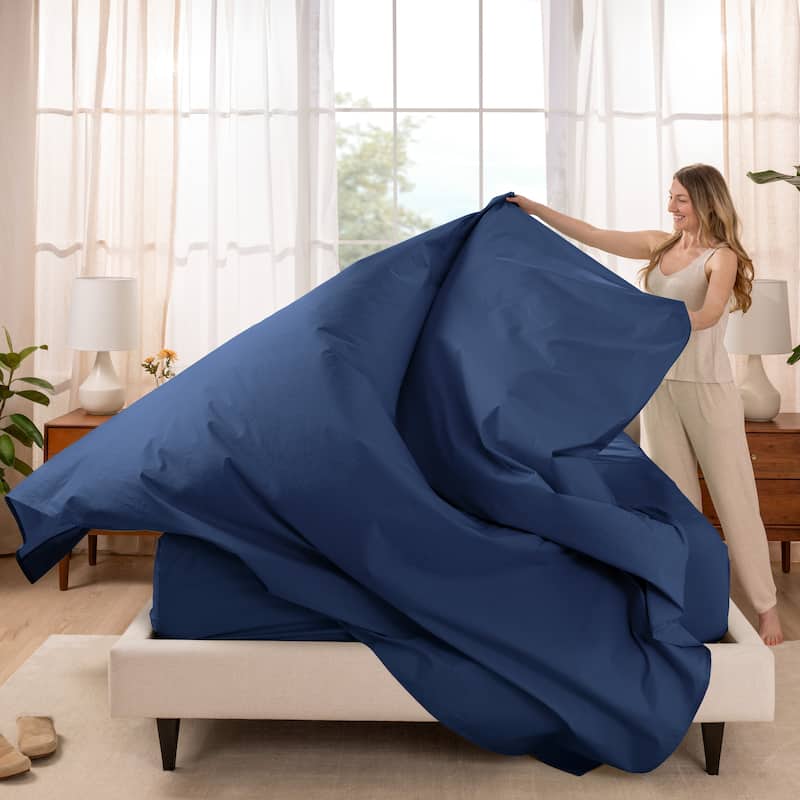 Bare Home Organic Cotton Sheet Set - Crisp Percale Weave