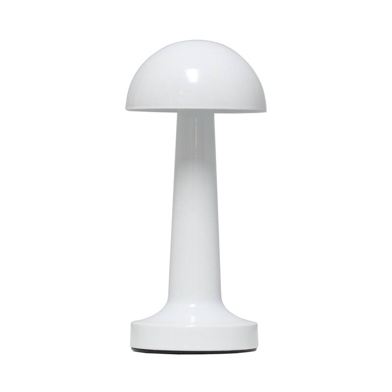 8.88" Touch-Control Mushroom LED Lamp Cordless Rechargeable Table Light with Adjustable Brightness - 4”L x 4”W x 8.88”H