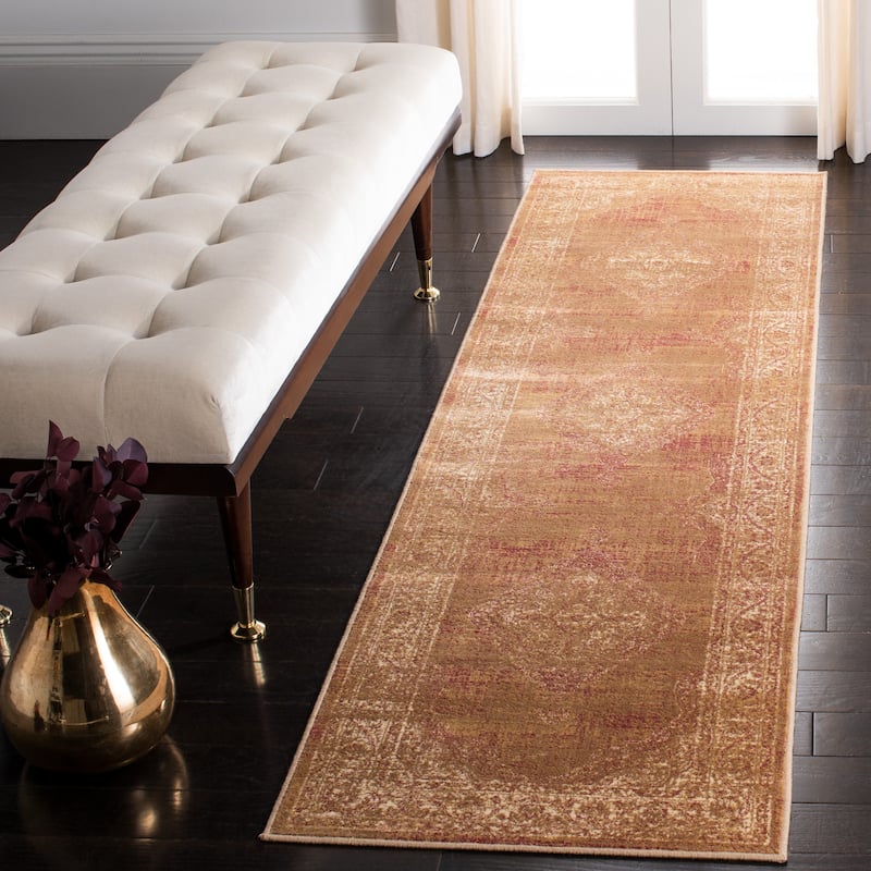 SAFAVIEH Vintage Distressed Boho Lucie Oriental Area Rug - 2'2" x 12' Runner - Taupe