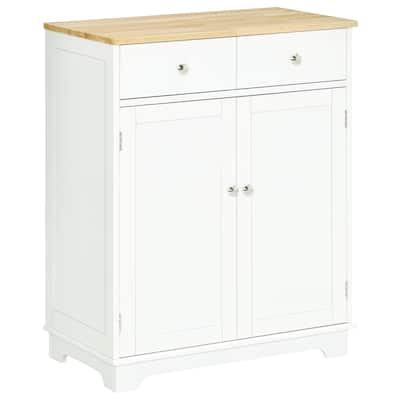 Sideboard Buffet Cabinet, 2-Doors Door Kitchen Cabinet, Coffee Bar Storage with 2 Drawers, Adjustable Shelf