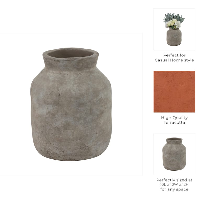 Pottery Decorative Vase Modern Stylish Handcrafted Accent Clay Rustic