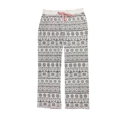 P.J. Salvage Womens Fair Isle Pajama Jogger Pants,, White, Medium