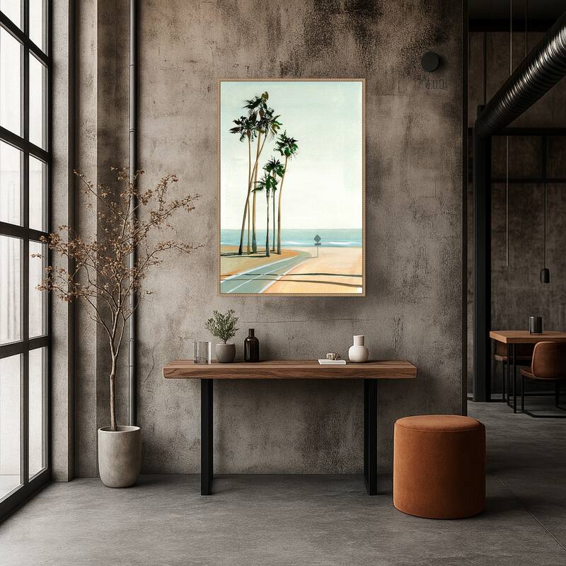 Six Palms by Brook Page Framed Canvas Wall Art Print