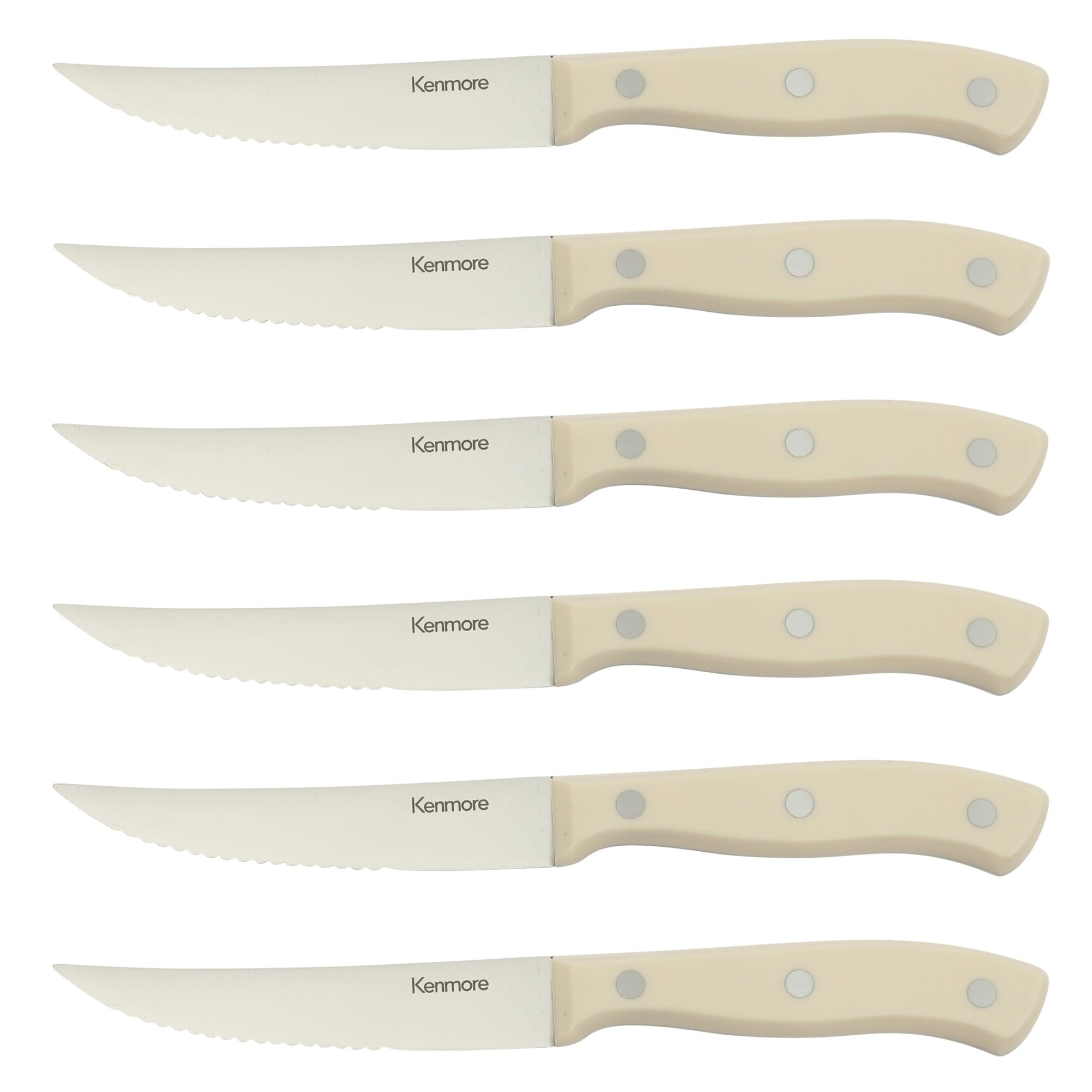 Kenmore Kane 14-Piece Stainless Steel Kitchen Knife Block Set