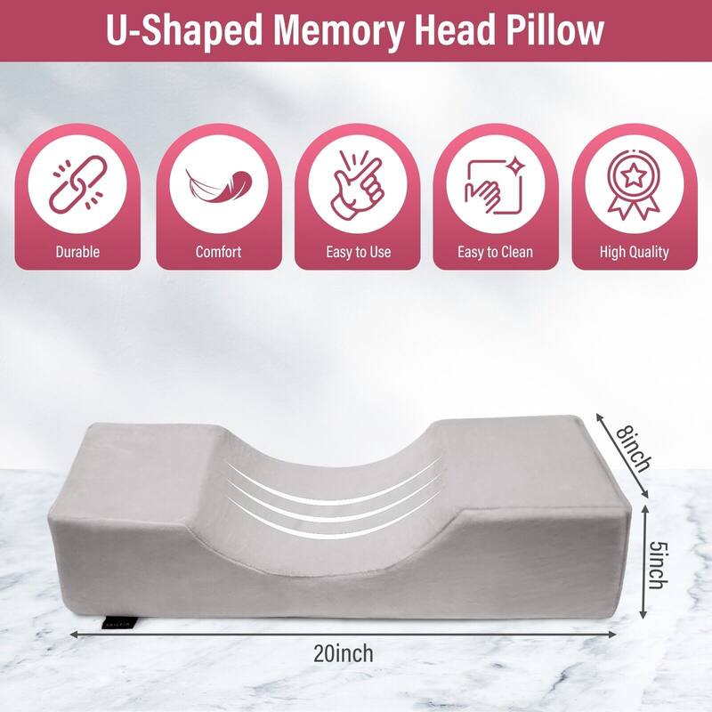 Eyelash Extension Pillow, UShape Memory Foam Professional Beauty Salon