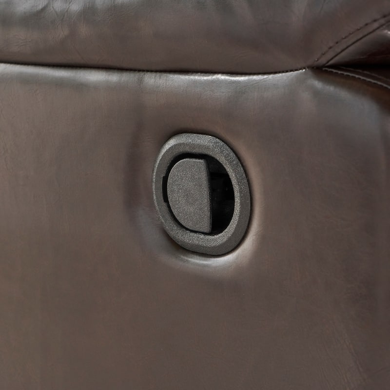 Brown Pu Glider Recliner With Swivel
