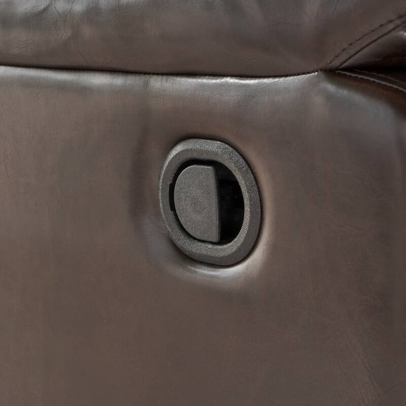 PU Glider Recliner with Swivel,Manual Reclining Chair