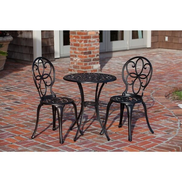 Patio Sense 61490 Arria Antique Bronze Cast Aluminum 3pc. Bistro