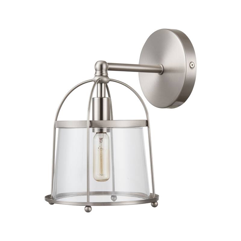 Elk Home Merrick Satin Nickel With Clear Glass 1 Light Vanity Light
