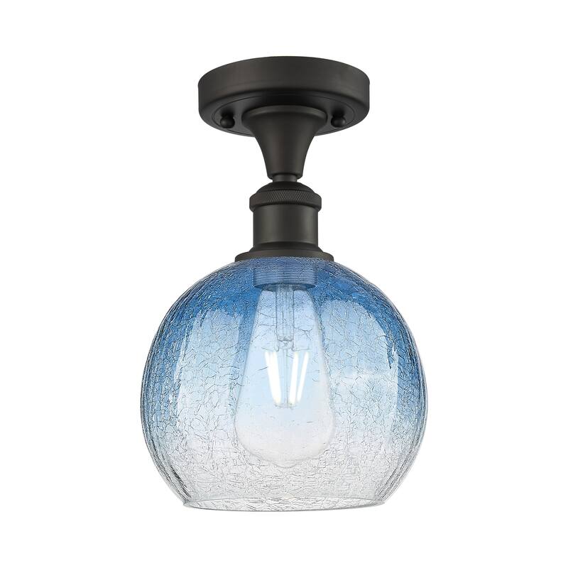 Innovations Lighting Endless Possibilities Ballston - Brookhaven Globe - 1 Light 8" Semi-Flush Mount