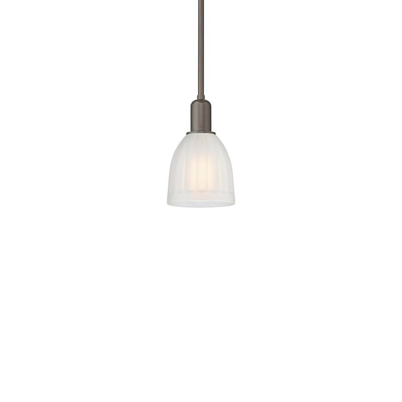Innovations Lighting 716-1S-10-6 Brookfield Pendant Brookfield 6" Wide - Oil Rubbed Bronze / White