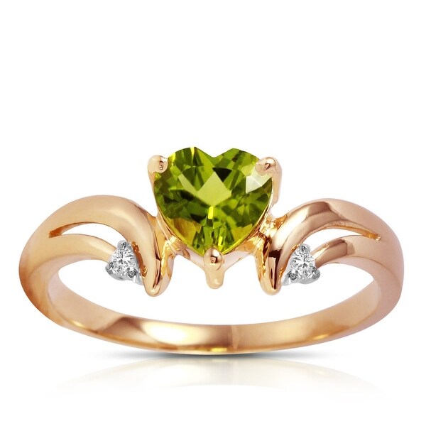 Jewelryhub Black Rose Flower Cute 14K Twotone Gold Plated Sterling Silver Green Peridot Lab Created Diamond Fashion Ring 1/4ctw For Womens