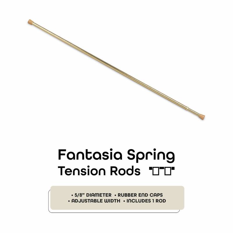 ACHIM Fantasia 5/8" Spring Tension Rod
