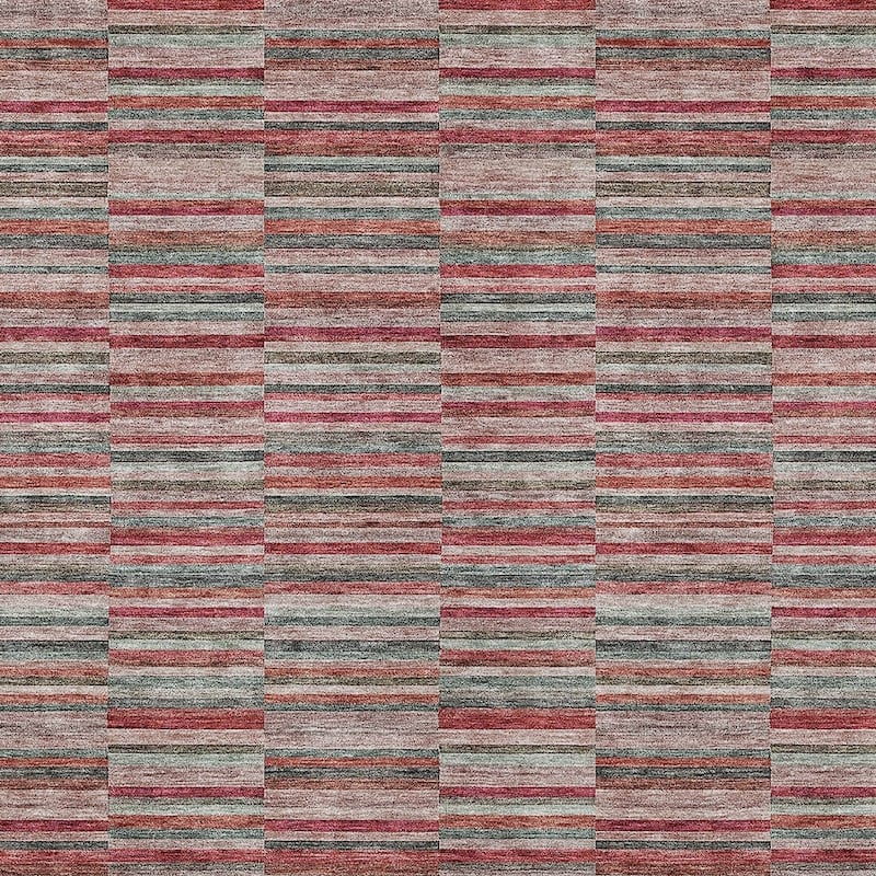HomeRoots Striped Transitional Rectangle Outdoor Rug