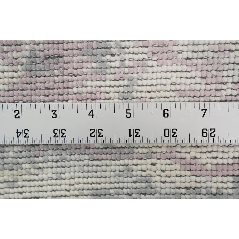 Hand Knotted Oriental Viscose Silk Carpet Modern Pictorial Multi-Colored Abstract Area Rug - 7' 2'' X 5' 4''