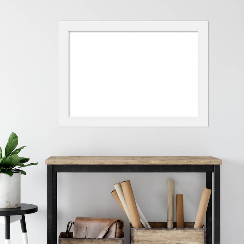 Amanti Art Corvino Black Framed Dry Erase Magnetic Board