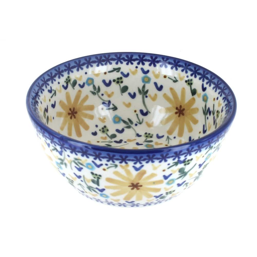 Blue Rose Polish Pottery WR Unikat Cereal Bowl