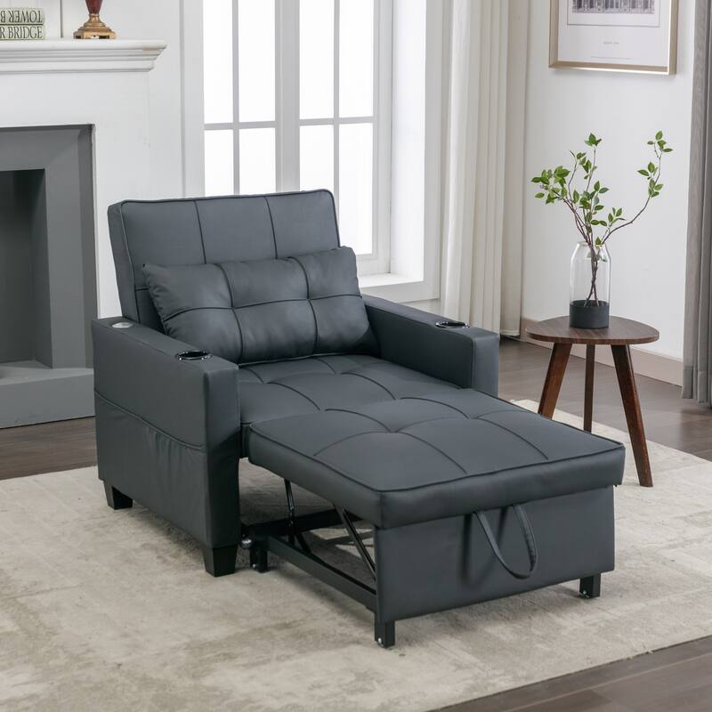 Pull Out Recliner Chair Bed Convertible 3 in 1
