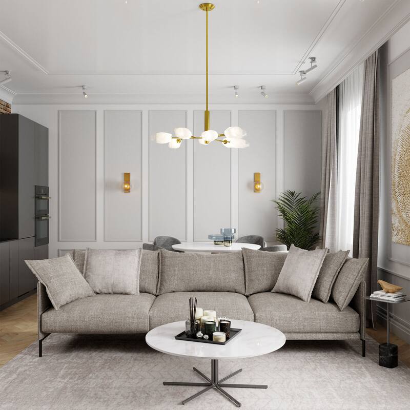 Catalina 9 Light Gold Chandelier - 41 x 41 x 28